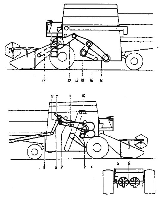 Numeracja pasów w kombajnie DEUTZ FAHR M1600 / M1620 H